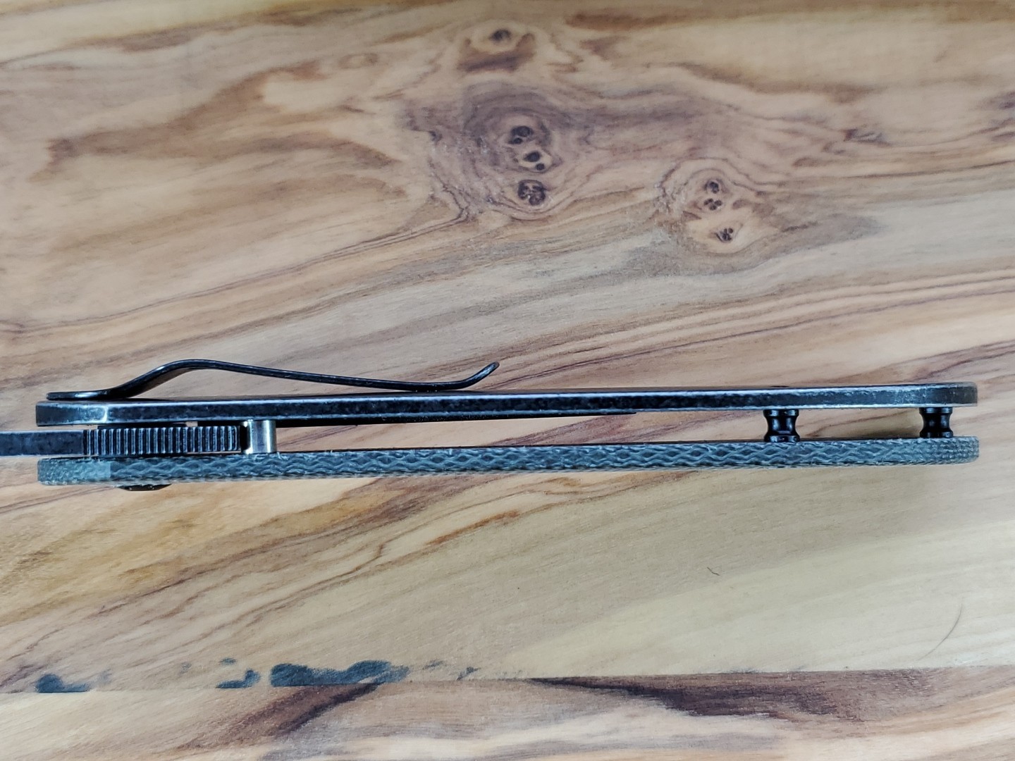 Boker Plus - Exscalibur W Green Micarta & Steel Handle & D2 Folding Pocket Knife