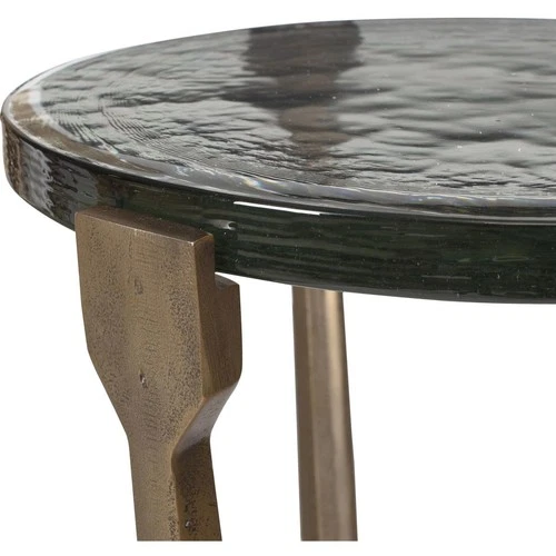 Uttermost 50216 Bohdi 22 X 15 inch Antique Brass Outdoor Accent Table - Picture 4 of 5