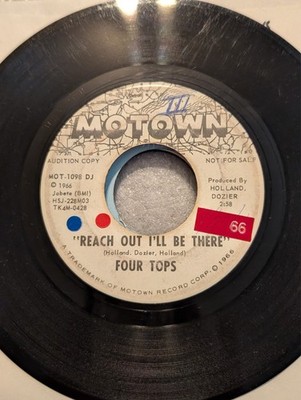SOUL Four Tops Reach Out I'll Be There Motown 1098 1966 PROMO HEAR IT