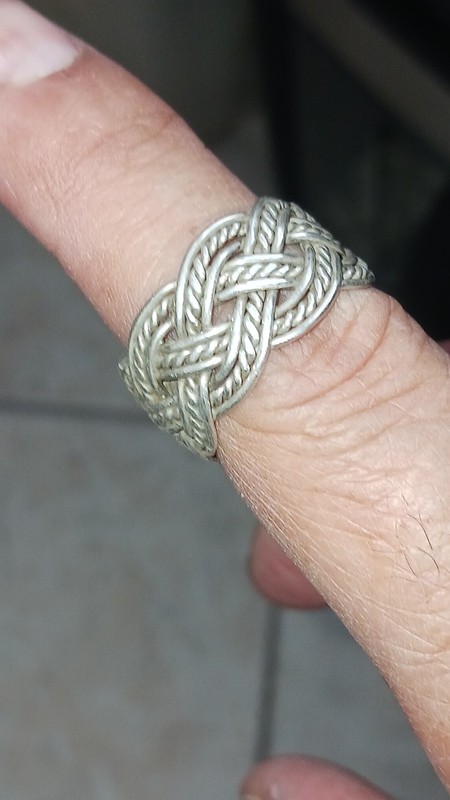 WIDE CELTIC BRAIDED .925 Sterling Silver Band Sizes 11