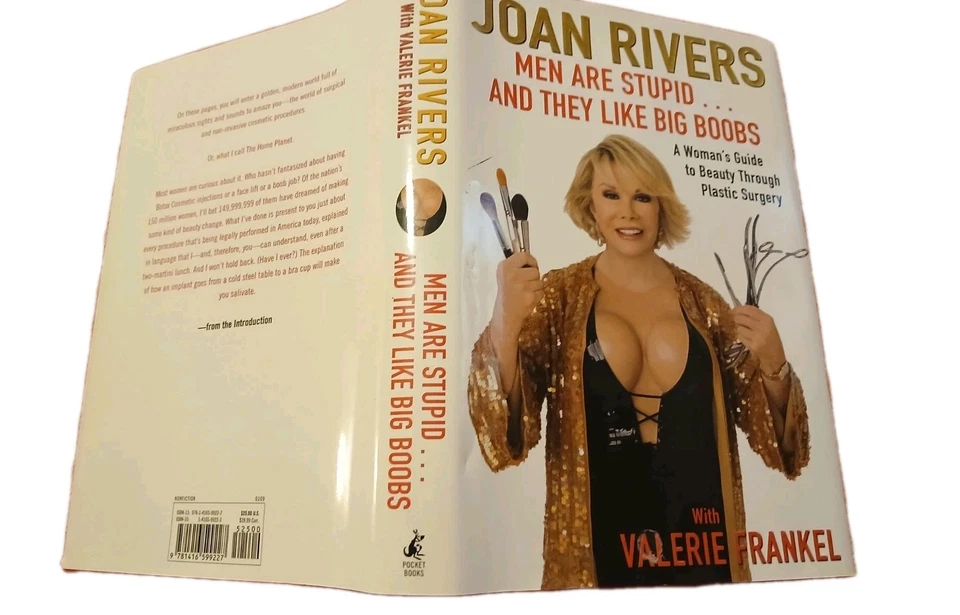 Джоан Риверс ПОДПИСАННАЯ книга в твердом переплете Men Are Stupid And They Like Big Boobs Pocket - Изображение 2 из 4
