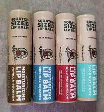 Dr. Squatch Lip Balms Vanilla Coconut Original Watermelon - NEW, LOT OF 4 😎