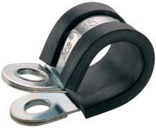 Ace Rubber Lined P-Clip 6mm Zinc Plated EPDM Double Thickness DIN3016 Pack of 50