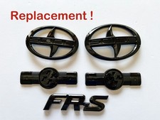 2012-2016 Toyota Gt86 Scion Fr-s Front Rear Fender Emblems Badge Gloss Black