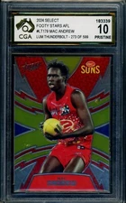 2024 Select AFL Luminous THUNDERBOLT Mac Andrew Graded CGA 10 Gold Coast Suns