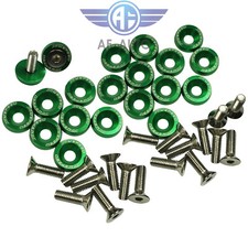 20 PCS Green JDMSPEED Aluminum Fender Washer Engine Bay Dress Up Kit
