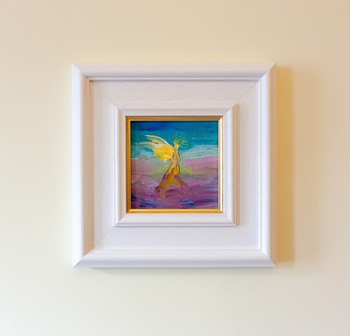 Angel 99973 - Original Oil painting on canvas 6x6inch (unframed) NEW!