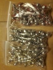 Bulk 1/4 Oz  Round Ring and Barbed Collar Sock-eyed Jig Heads Unpainted