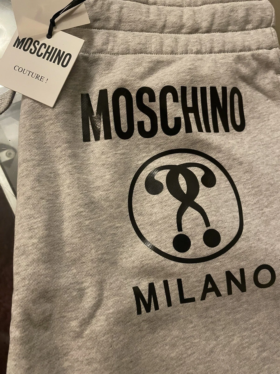 RRP 220 Men Moschino Milano Logo Branded Designer Joggers Track
