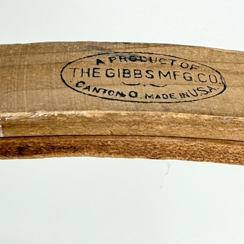 Vintage The Gibbs Mfg Co 22" legno trapuntato ricamo cerchio Canton Ohio - Foto 6 di 17