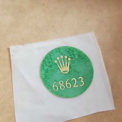 Rolex 68623 Yachtmaster 35 Midsize Watch Green Case Back Hologram ...