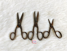 1940s Vintage Iron Unique Shape Decorative Scissors Set Of 3 Collectible SC38
