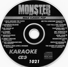Male Classic Pop Monster Hits Karaoke CD G 1021 Simon Garfunkel,Elvis P. Dion