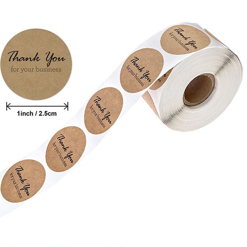 500pcs Thank you for your order Kraft Sticker Handmade Packaging Seals ...