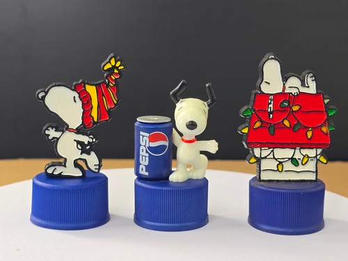 Pepsi Bottle Caps Snoopy Peanut Mini Figure LOT 15 different - Picture 5 of 6