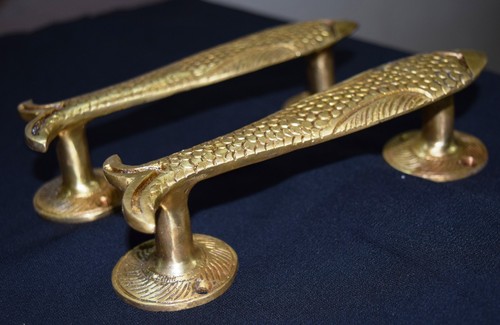 Nautical Door Handle Brass Fish Figure Door Handle Cupboard Almirah Door Handle - Picture 6 of 7