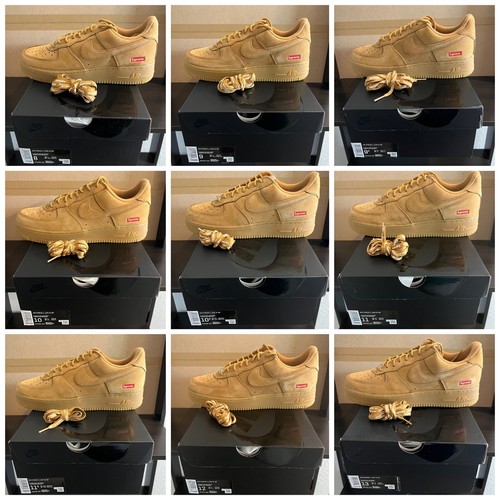 DS Men Size 12 - Nike Air Force 1 Low SP x Supreme Wheat 2021 - DN1555-200 - Picture 9 of 9
