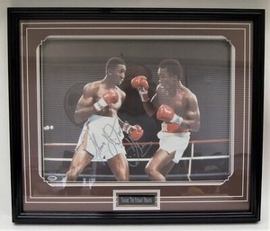 Tommie "The Hitman" Hearns Autographed Photo Framed 26x22 PSA/DNA COA B9138