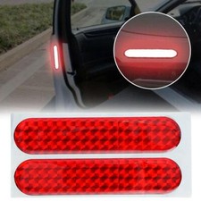 2x Reflective Safety Warning Strip Tape Car Door Bumper Reflector Red  