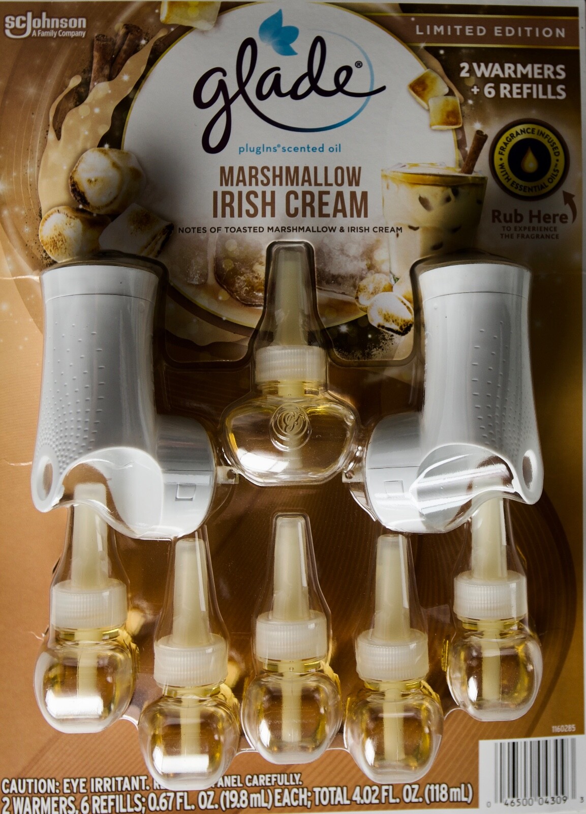 Glade Plugins Marshmallow Irish Cream, 2 Warmers and 6 Scented Oil