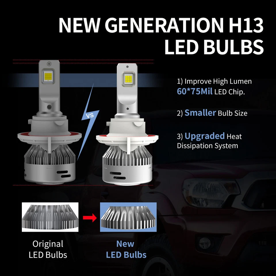 LED Headlights High Low Beam Fog Light for Ford F-250 F-350 Super Duty 2005-2022 - Изображение 4 из 4