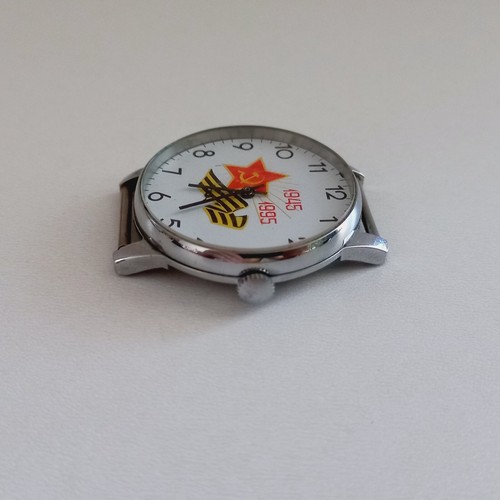 Vintage Wristwatch Pobeda Original Soviet Men's Watch Anniversary Serviced - Picture 9 of 12