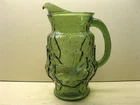 Vintage Anchor Hocking RAINFLOWER GREEN 64 oz. Pitcher Great Pre-Owned Condition
