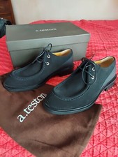 Scarpe Derby A.TESTONI in suede nuove, colore nero TG. 43 