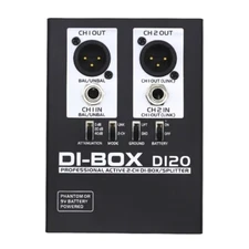 2 Channel Active DI BOX Direct Injection Box for Live Studio Application