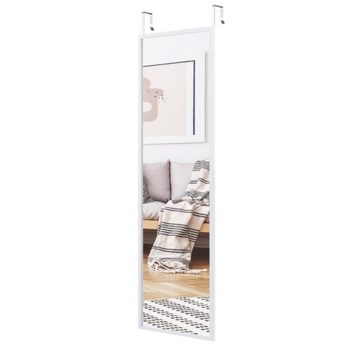 Over the Door Hanging or Wall Mounted Bedroom Full Body Length Glass Mirror - Picture 3 of 10