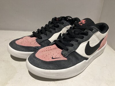 Nike SB Force 58 Salt Pink Black White Suede UK 7,5 Lightly Used No Box