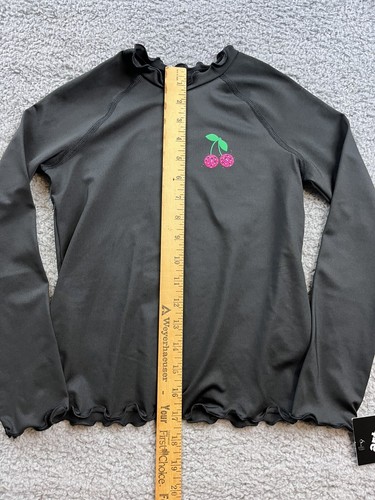 Art Class Girl's Size Small (6-7) Long Sleeve Rash Guard Swim Shirt Black - Picture 4 of 7