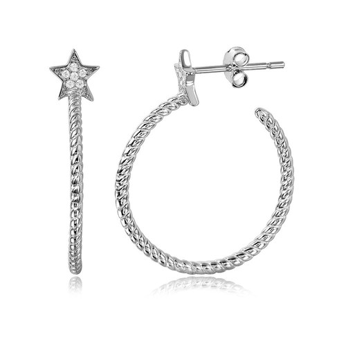 Orecchini a forma di stella di David in argento sterling - Italia