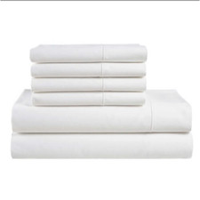 Hotel Signature Sateen 800TC 100 Cotton 7pc Sheet Set SPLIT KING White