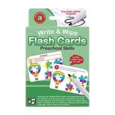 Eye Catching Colorful Write and Wipe Preschool Skills 3-4 Years Old Flash Card