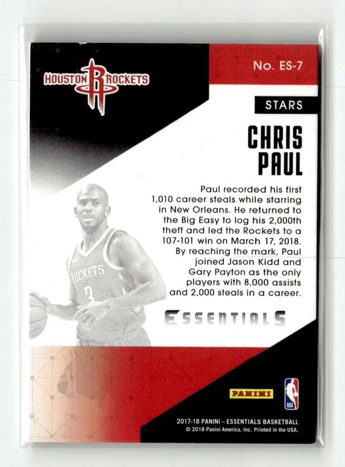 2017-18 Panini Essentials - Essential Stars #ES-7 Chris Paul - Image 2 of 2