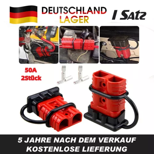 2stk Satz Batterie stecker Kupplung mit 50A -350A für Anderson Stromanschluss DE