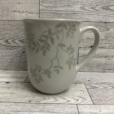 GIBSON Elite Coffee Mug Leaves Stoneware 12 0z Greige Interior Replacement Tea