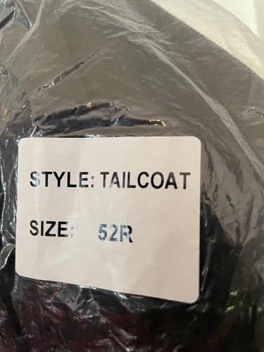 Richard Paul Mens White Tie Evening Tailcoat / Wedding Black Size 52 R BNWT - Picture 6 of 10