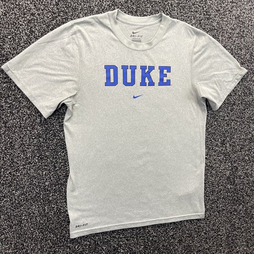 Duke Blue Devils Nike T Shirt Adult Small College Dri-Fit Short Sleeve Grey Mens - Picture 2 of 8