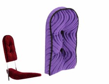 NEW! 12" LONG GENUINE VELOUR VINTAGE LOWRIDER SISSY BAR BACK CUSHION IN PURPLE.