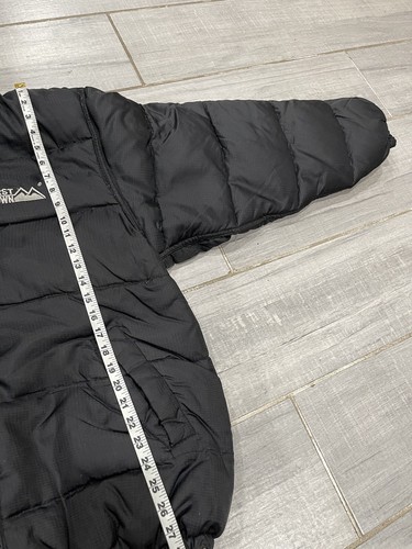 Vintage FIRST DOWN Puffer Jacket Black Reversible Heavy Men’s Size M - Picture 6 of 12