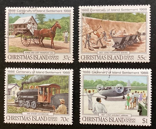 ISOLA DI NATALE 1988 Centenario dell'insediamento permanente set vfu (B76)