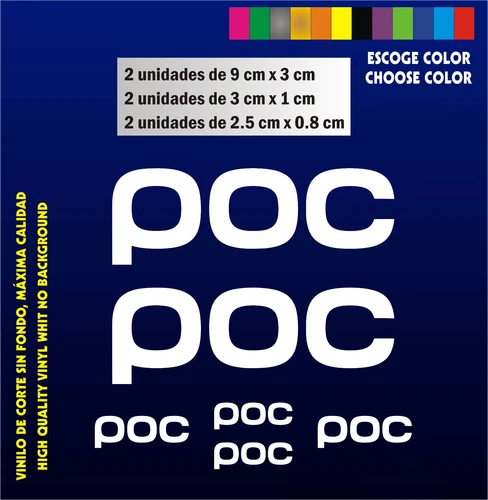 6 x STICKERS STICKERS - VINYL - Snow - POC - STICKERS - Vinyl - Helmet Helmet