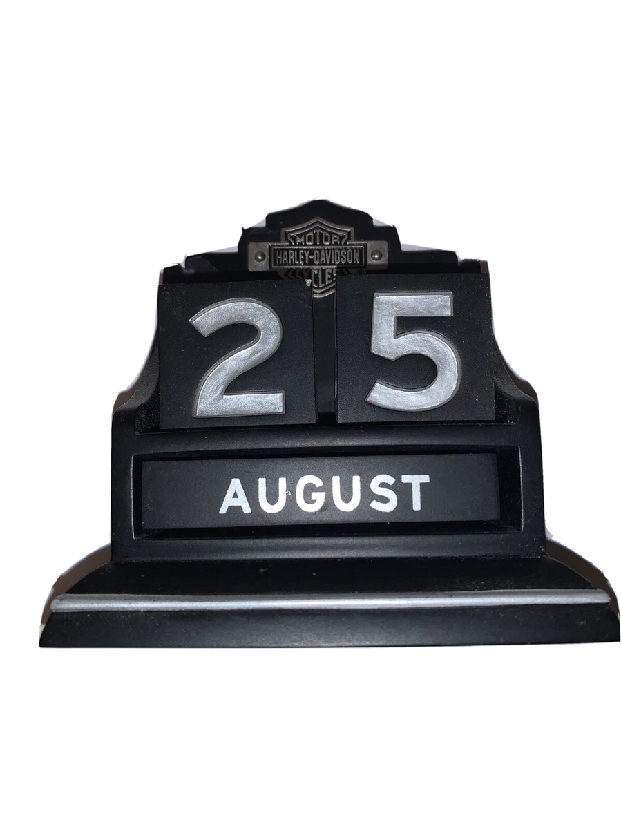 Harley Davidson - Hallmark Adjustable Desk Calendar, 4 1/2 Statue | eBay