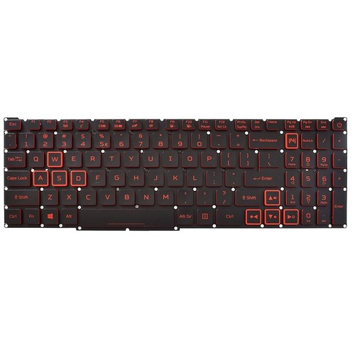 Red Backlight Keyboard for Acer Nitro 5 AN515-43 AN515-54 AN517-51 AN517-52 US - Afbeelding 2 van 5