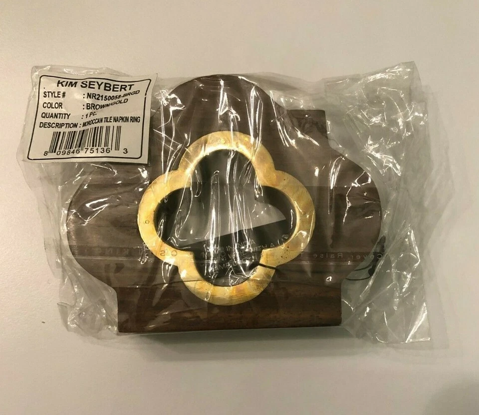 Kim Seybert Moroccan Tile Napkin Ring (Set of 2)  new in original packaging - Image 2 of 2