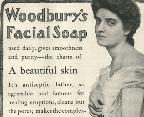 1904 Woodbury Face Soap Lovely Woman "Get Rid of Tan & Freckles" PAPER AD C811