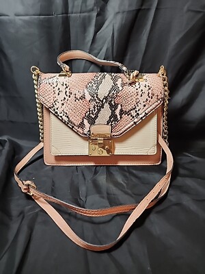 Aldo Multicolor Pastel Faux Snakeskin Crossbody Purse Bag              2cntr10