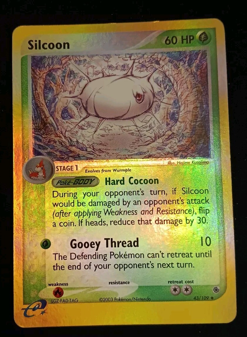Pokémon TCG EX Ruby & Sapphire - SILCOON 43/109 - Reverse Holo Uncommon LP